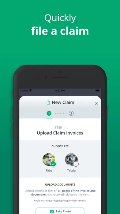 Ảnh chụp màn hình của Healthy Paws App