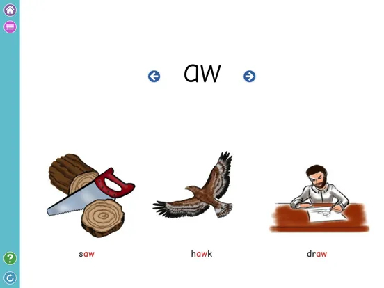 Capturas de tela do Brainy Phonics iPad 