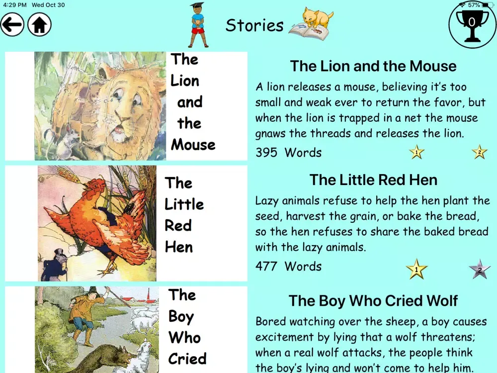 Ảnh chụp màn hình của Brainy Stories 1 iPad 