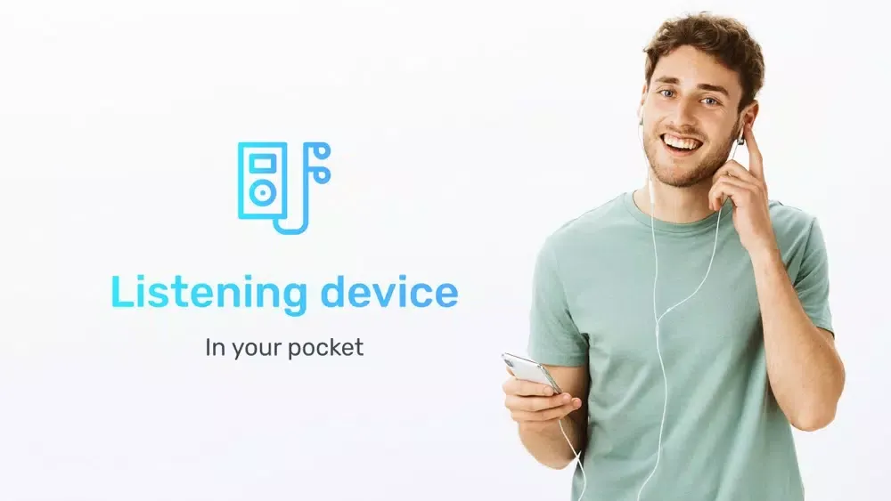Tangkapan layar Listening device -hearing help