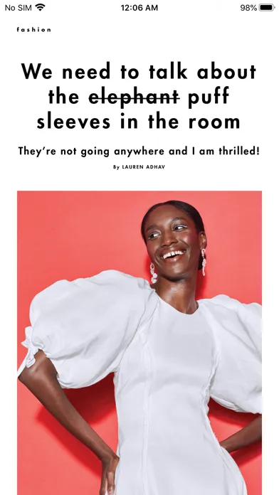 Captures d'écran de Cosmopolitan Magazine US