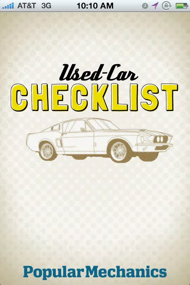Ảnh chụp màn hình của Popular Mechanics Used Car Checklist