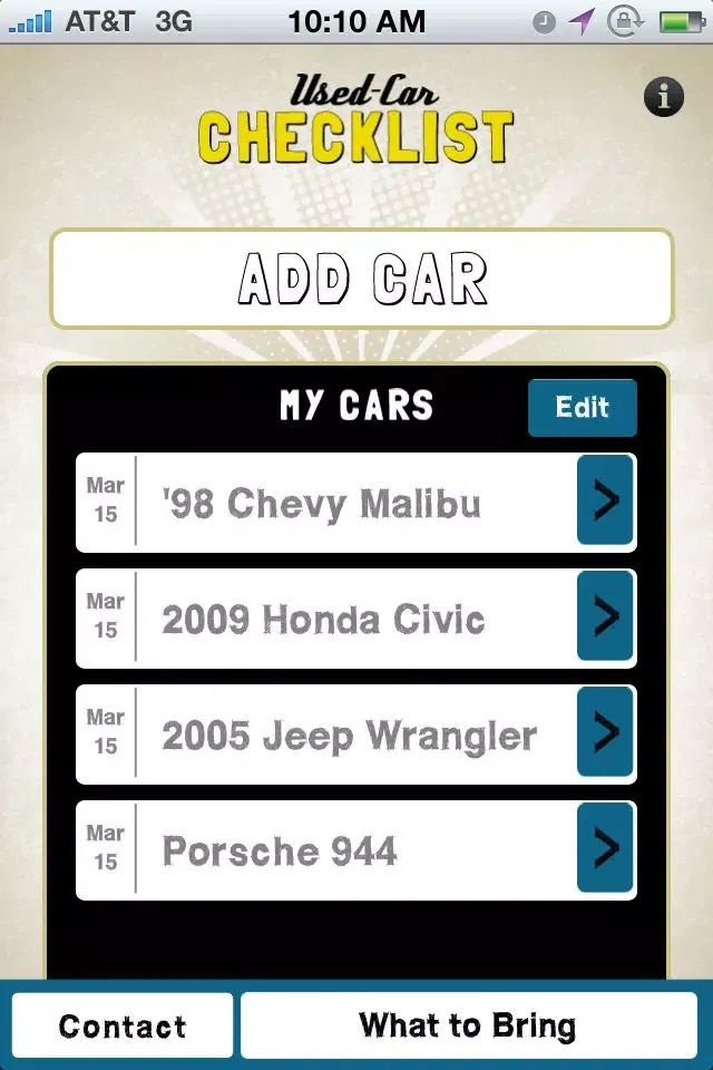 Ảnh chụp màn hình của Popular Mechanics Used Car Checklist
