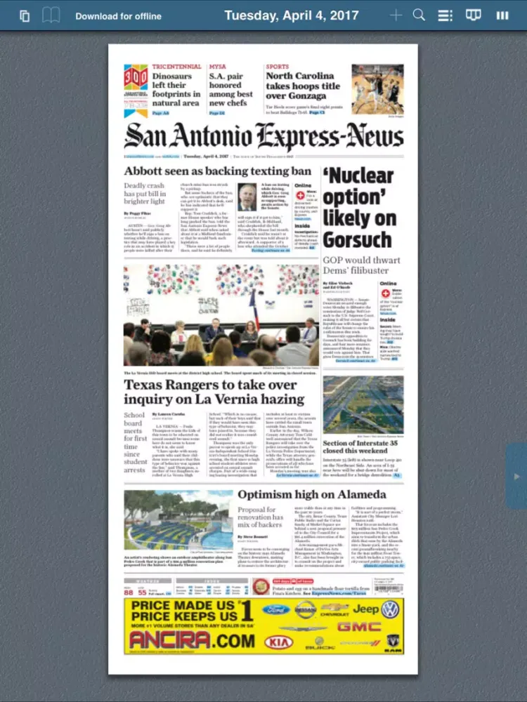 SA Express-News e-edition iPad  Screenshots