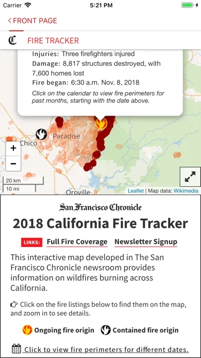 Ảnh chụp màn hình của San Francisco Chronicle