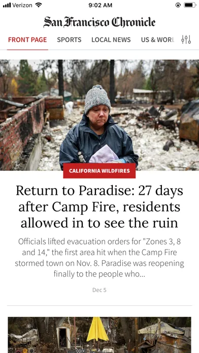Ảnh chụp màn hình của San Francisco Chronicle