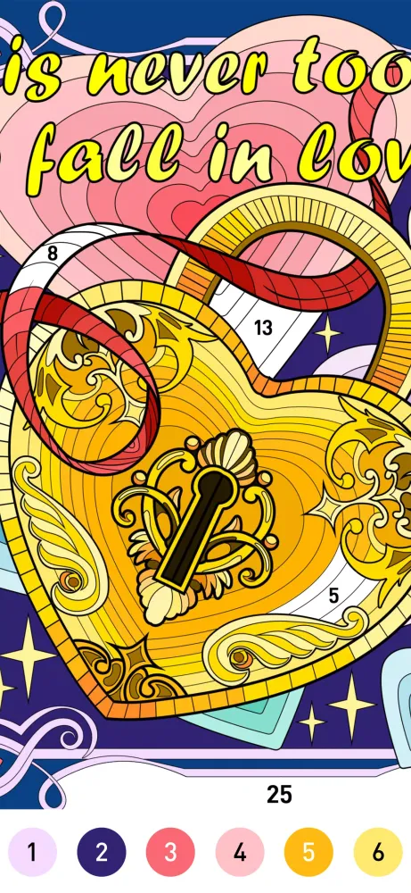 Heart Love Color By Number应用截图