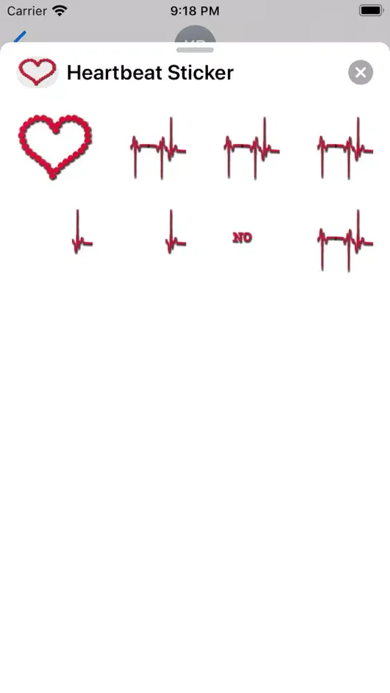 Ảnh chụp màn hình của Heartbeat Sticker