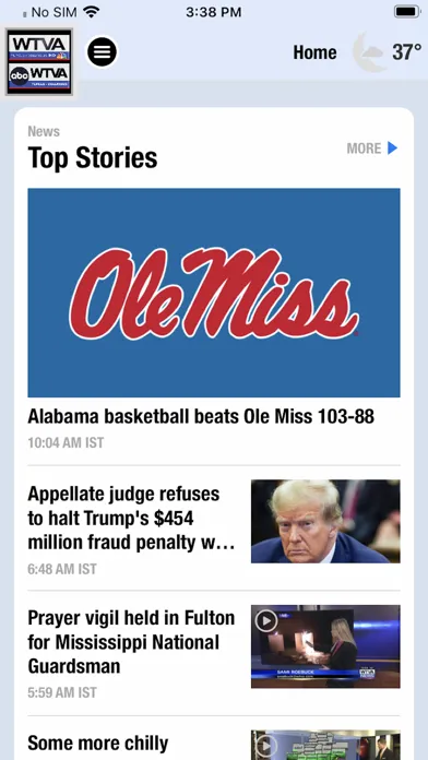 Capturas de pantalla de WTVA 9 News