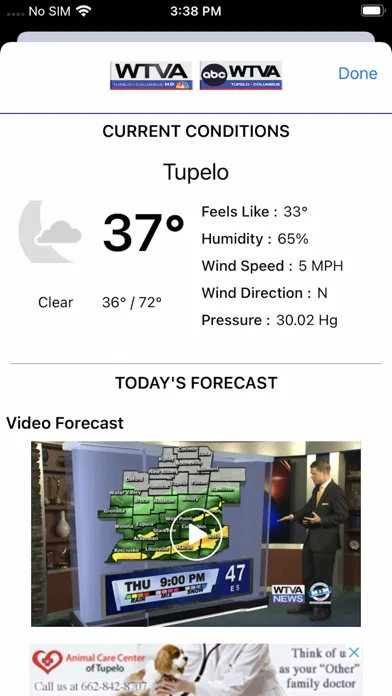 Capturas de pantalla de WTVA 9 News