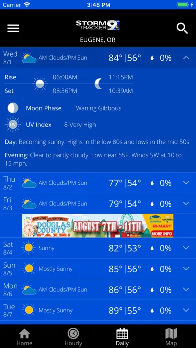 Скриншоты StormTracker 9 - KEZI Weather