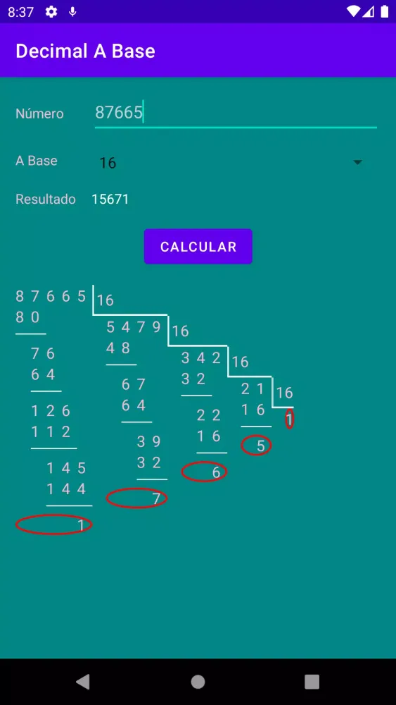 Convertir base decimal a otra Screenshots