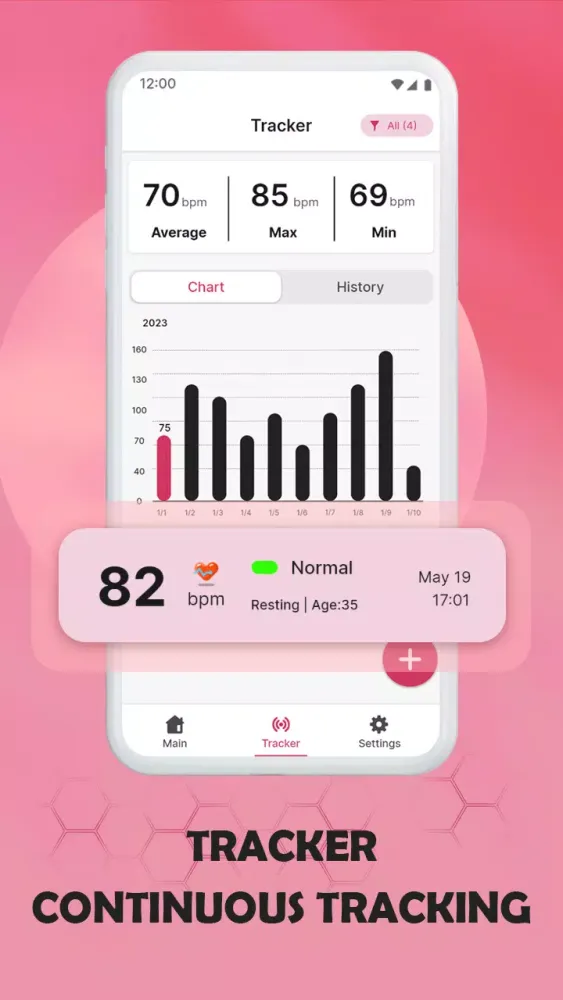 Tangkapan skrin Heart Rate Monitor App