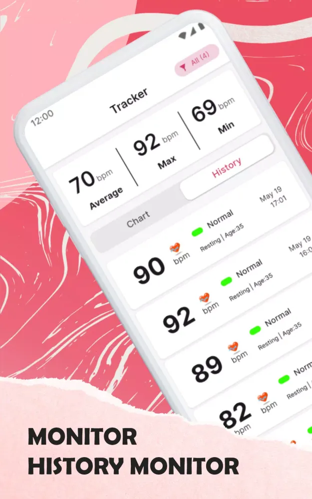 Tangkapan skrin Heart Rate Monitor App