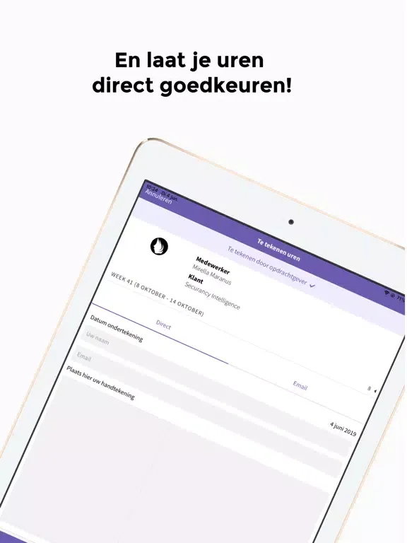 Zrzuty ekranu Heartwork Timesheets iPad 