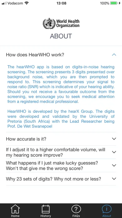 hearWHO - Check your hearing! Screenshots