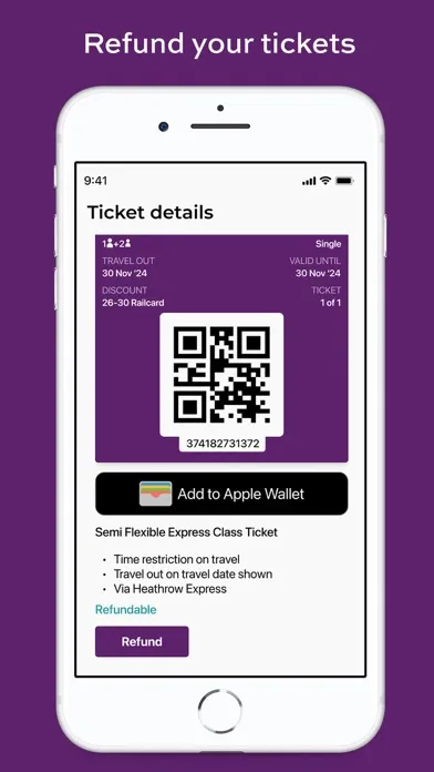 Tangkapan skrin Heathrow Express