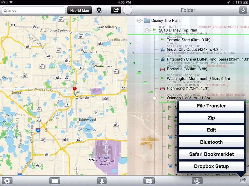 Screenshot di Trip Plan iPad 