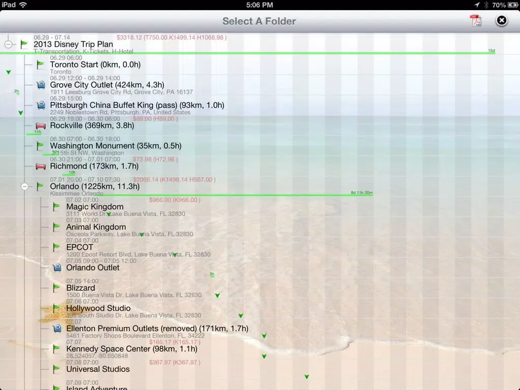Screenshot di Trip Plan iPad 