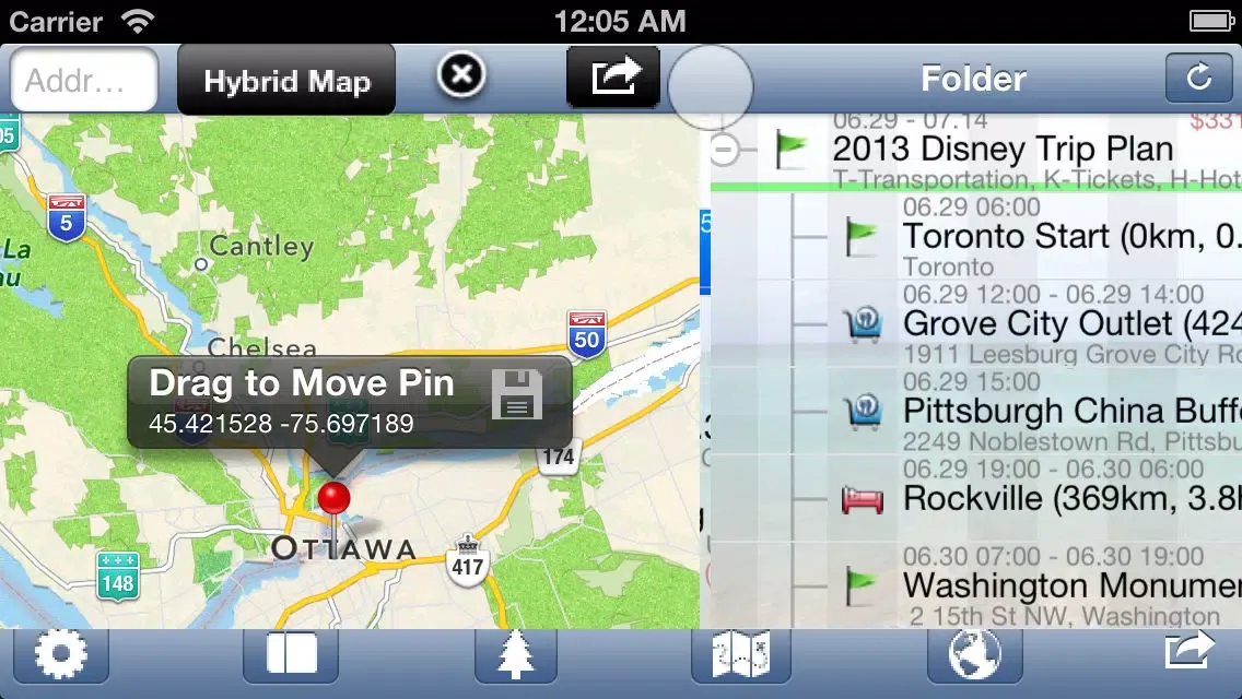 Screenshot di Trip Plan