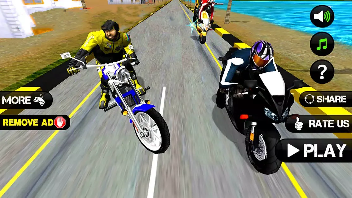 Captures d'écran de Heavy Bike Rider : 3D Fighting Game