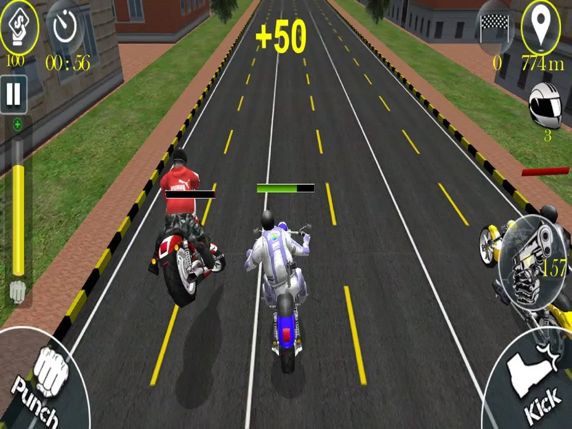 Heavy Bike Shooter 3D : Real Fight During Race-r iPad 应用截图