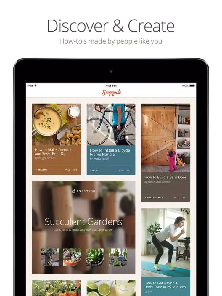 Screenshot di Snapguide - How-tos, Recipes, Fashion, Crafts, iPhone Tips and Lifehacks iPad 