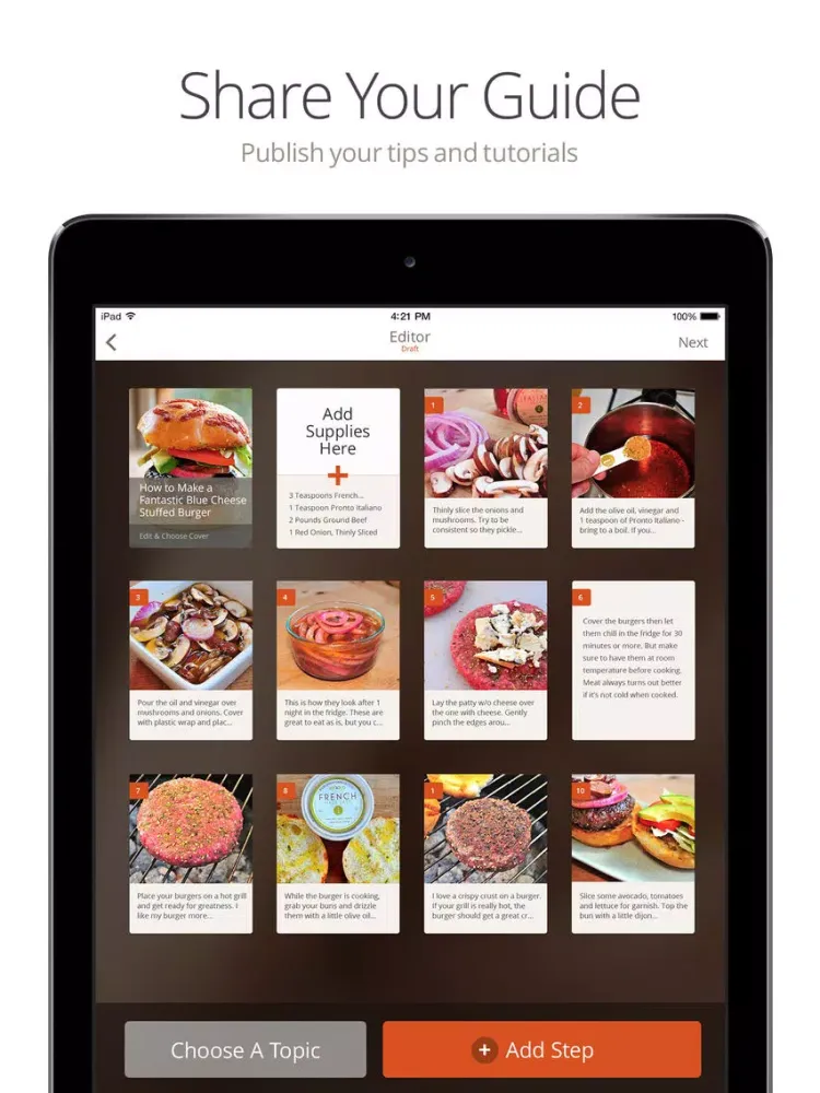 Screenshot di Snapguide - How-tos, Recipes, Fashion, Crafts, iPhone Tips and Lifehacks iPad 