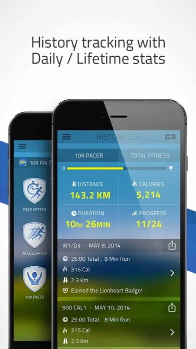 Zrzuty ekranu Pacer 10K: run faster races