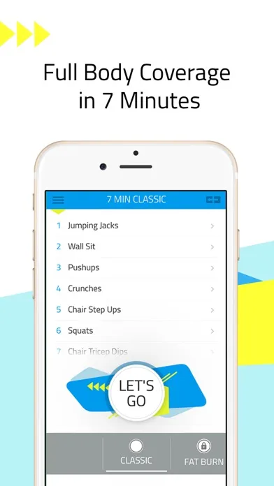 7 minute workout challenge. سکرین شاٹس