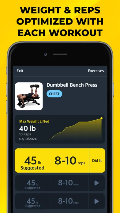 Tangkapan layar Workout Planner & Gym Tracker