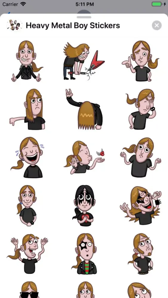 Heavy Metal Boy Stickers Ekran Görüntüleri