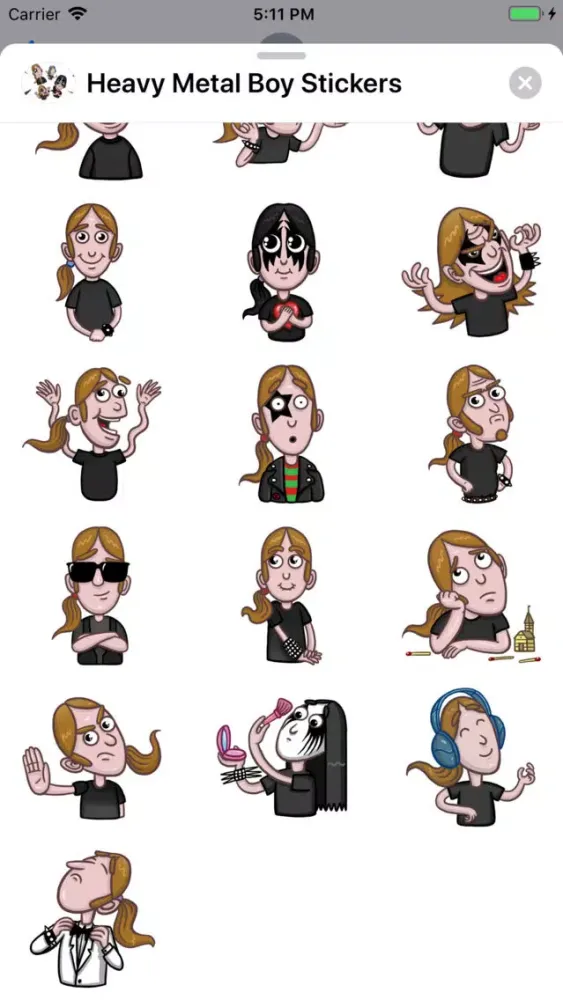 Heavy Metal Boy Stickers Ekran Görüntüleri