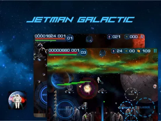 Tangkapan skrin Jetman Galactic iPad 
