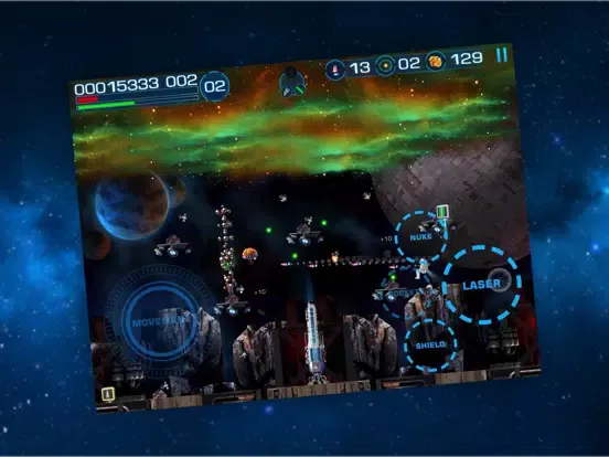 Tangkapan skrin Jetman Galactic iPad 