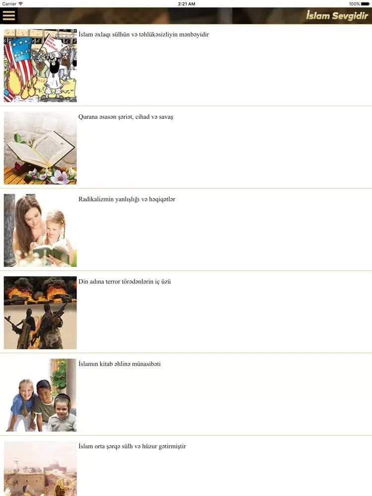 Ảnh chụp màn hình của İslam Sevgidir iPad 