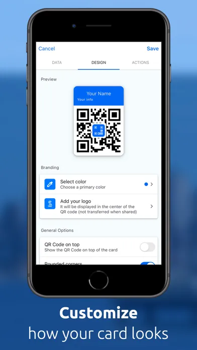 Screenshot di QRcard Enterprise Edition