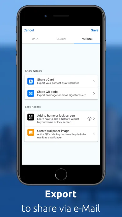Screenshot di QRcard Enterprise Edition