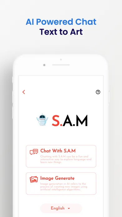 Zrzuty ekranu SAM - AI ChatBot
