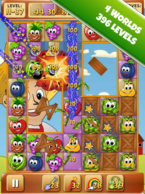 Fruit Dash Match-3 iPad  스크린샷