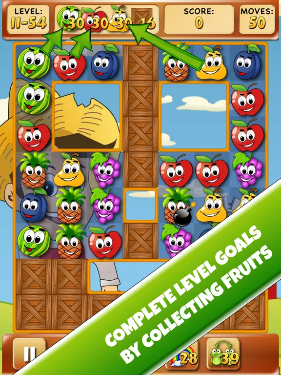 Fruit Dash Match-3 iPad  스크린샷