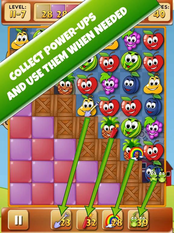 Fruit Dash Match-3 iPad  스크린샷