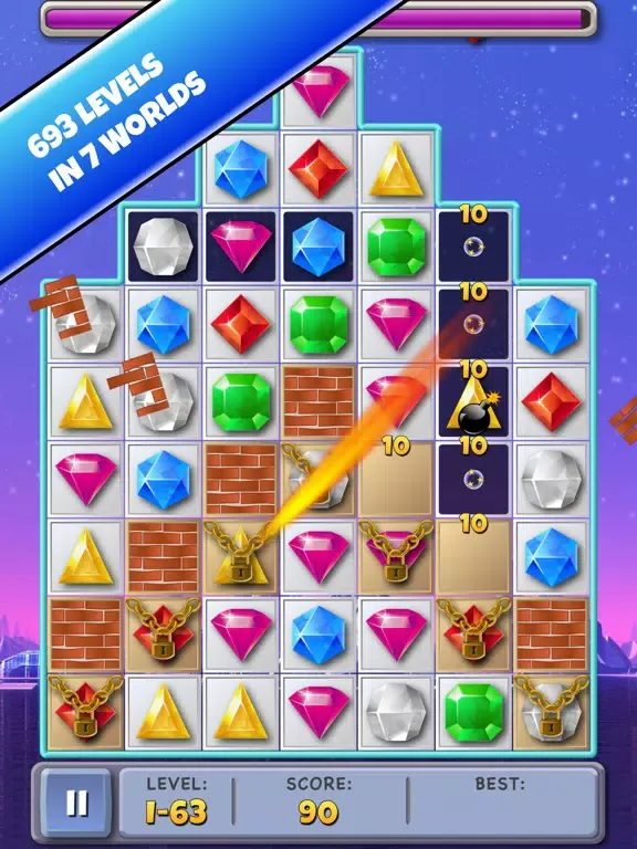 Скриншоты Match 3 Jewels: Diamond Star iPad 