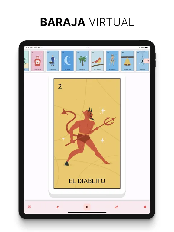 Ảnh chụp màn hình của Baraja lotería mexicana iPad 