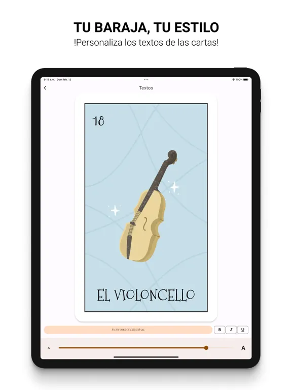 Ảnh chụp màn hình của Baraja lotería mexicana iPad 