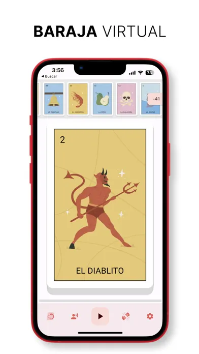 Ảnh chụp màn hình của Baraja lotería mexicana