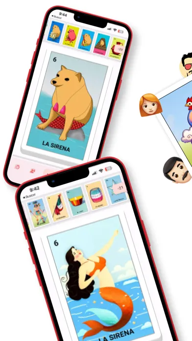 Ảnh chụp màn hình của Baraja lotería mexicana