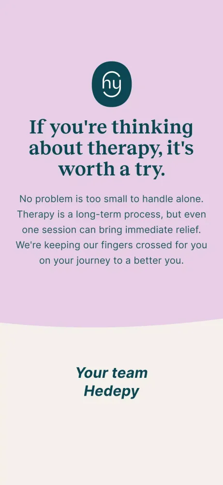 Hedepy - Online therapy Ekran Görüntüleri