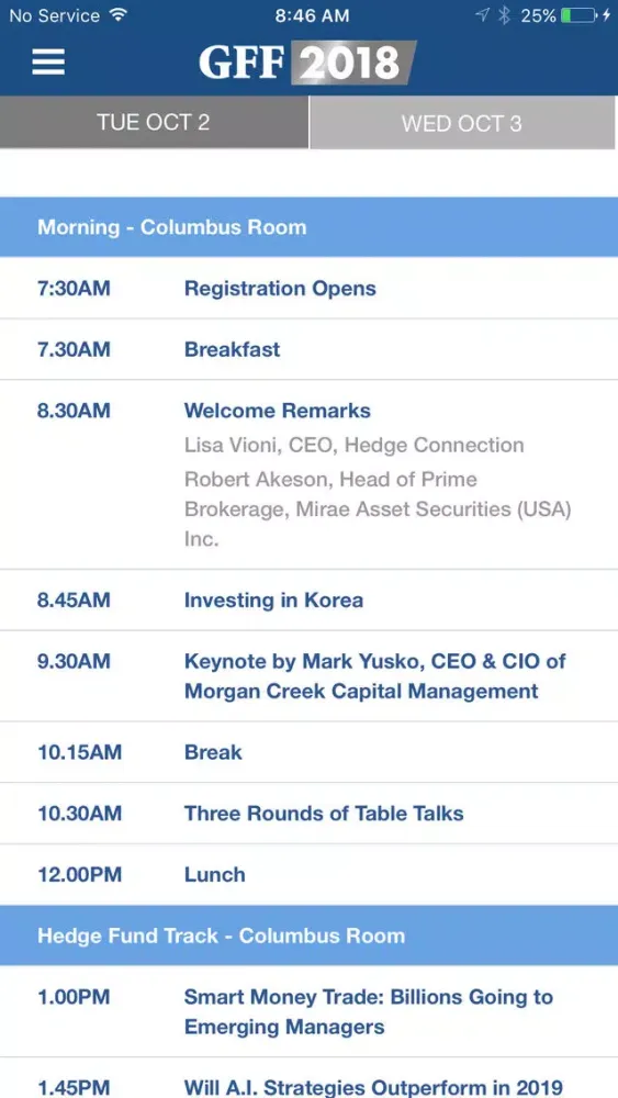 Ảnh chụp màn hình của Global Fund Forum 2018