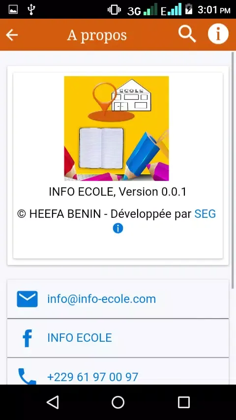 Tangkapan skrin INFO ECOLE
